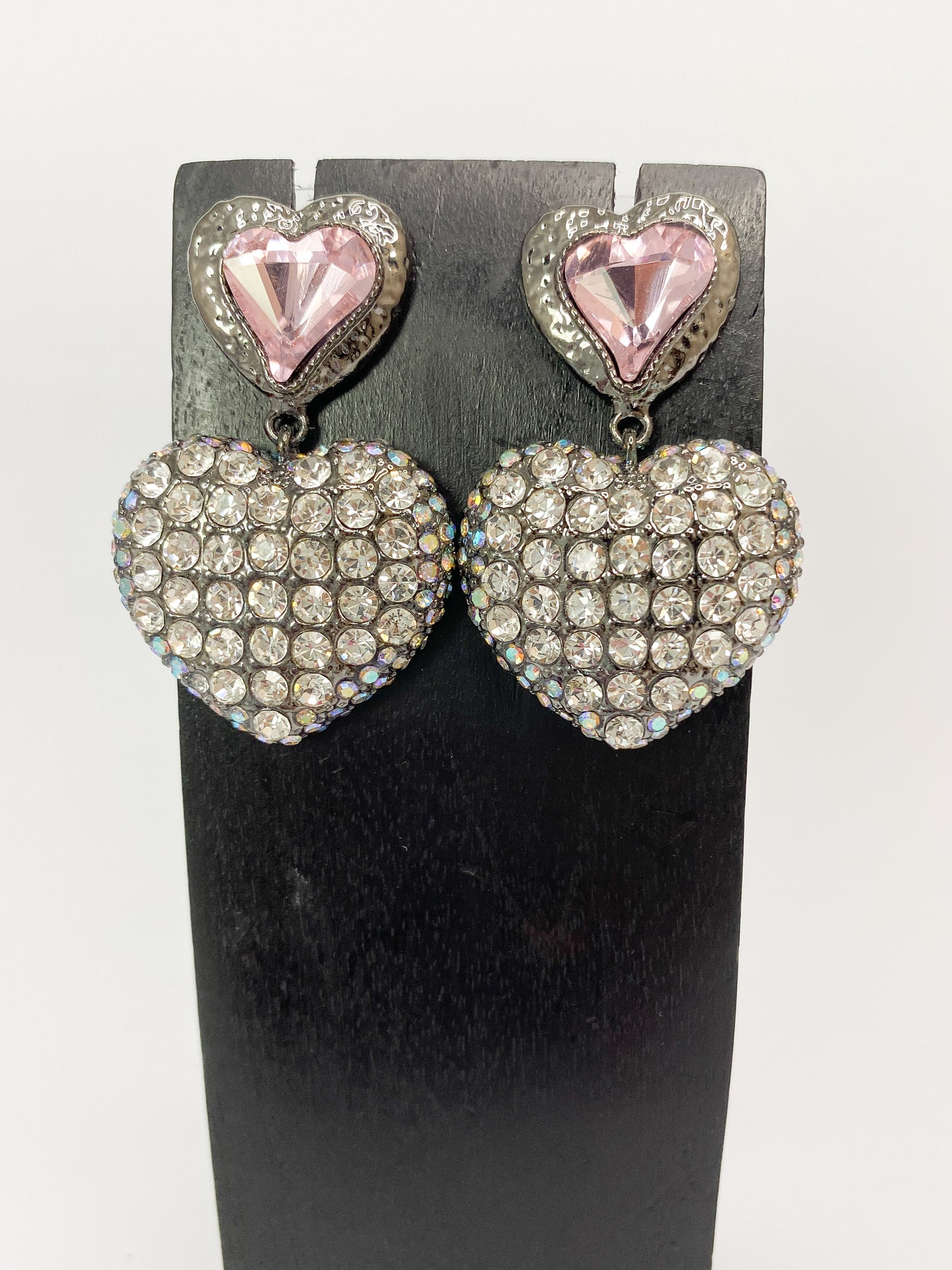 Heart Rhinestone Earrings
