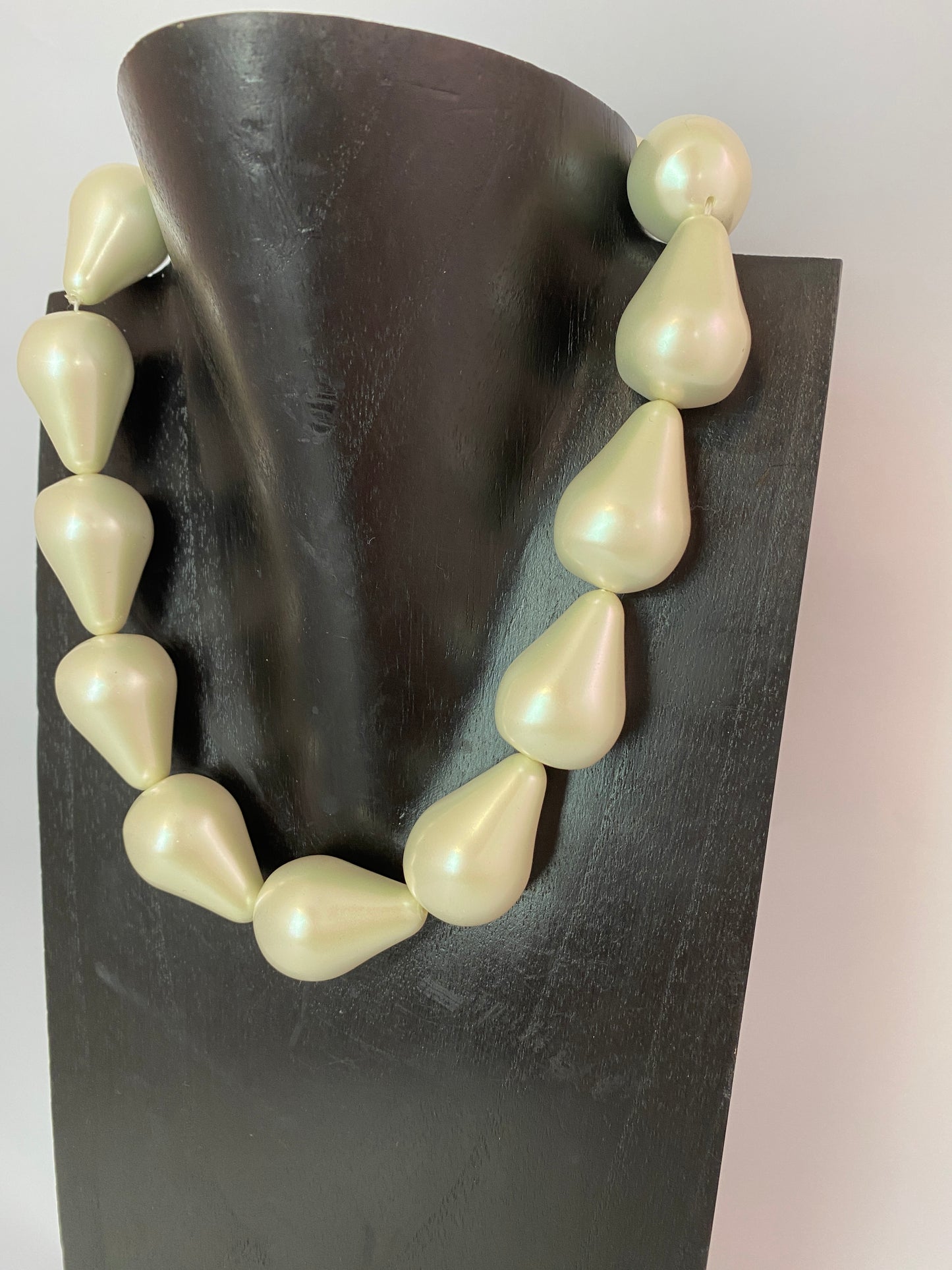 14K Gold Plated Large Pearl Necklace