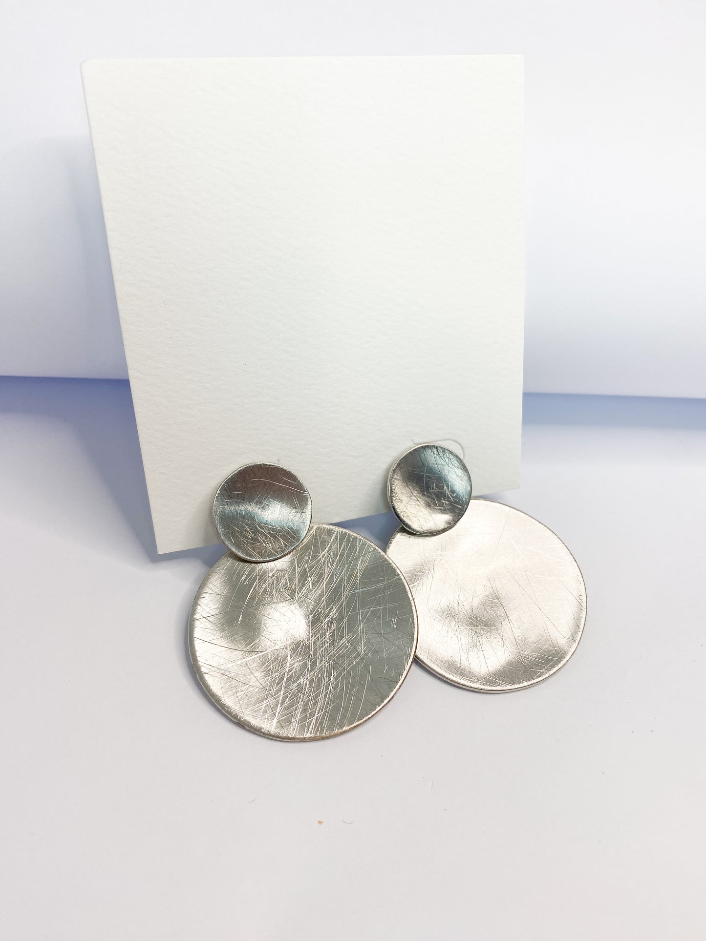 Silver Drop Clip On Earrings