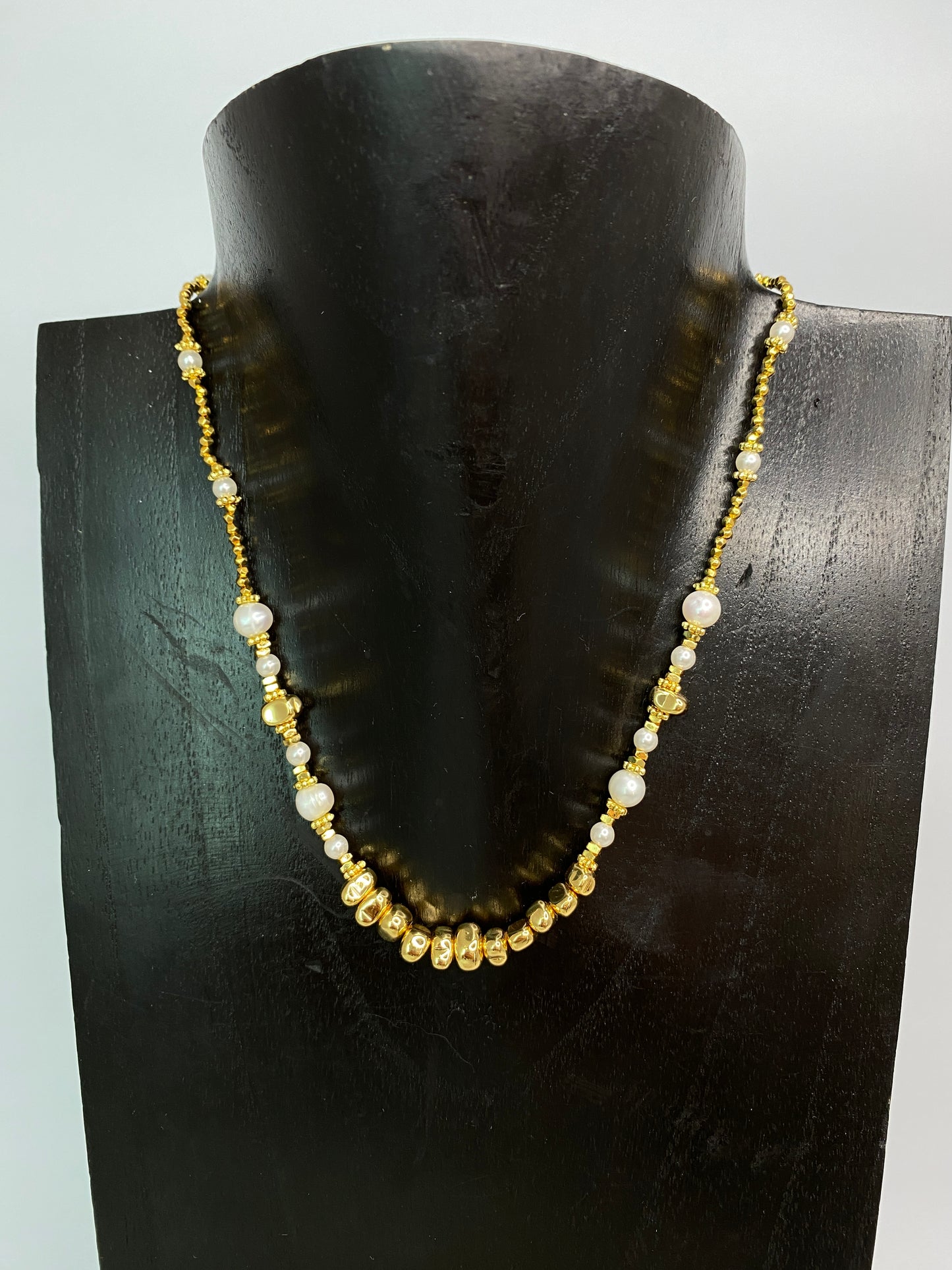 14K Gold Plated Pearl Necklace