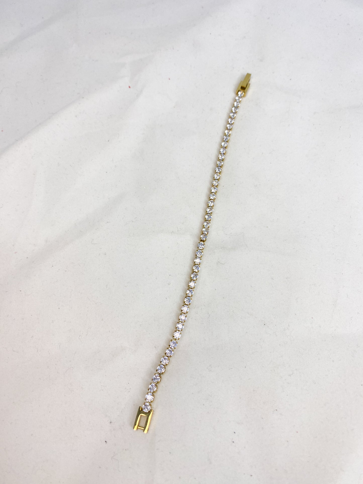 Gold Rhinestone Tennis Bracelet