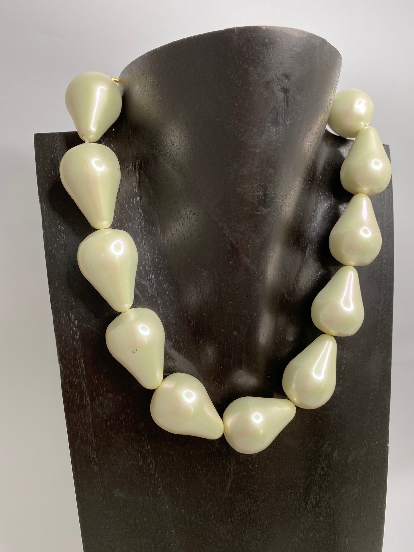 14K Gold Plated Large Pearl Necklace