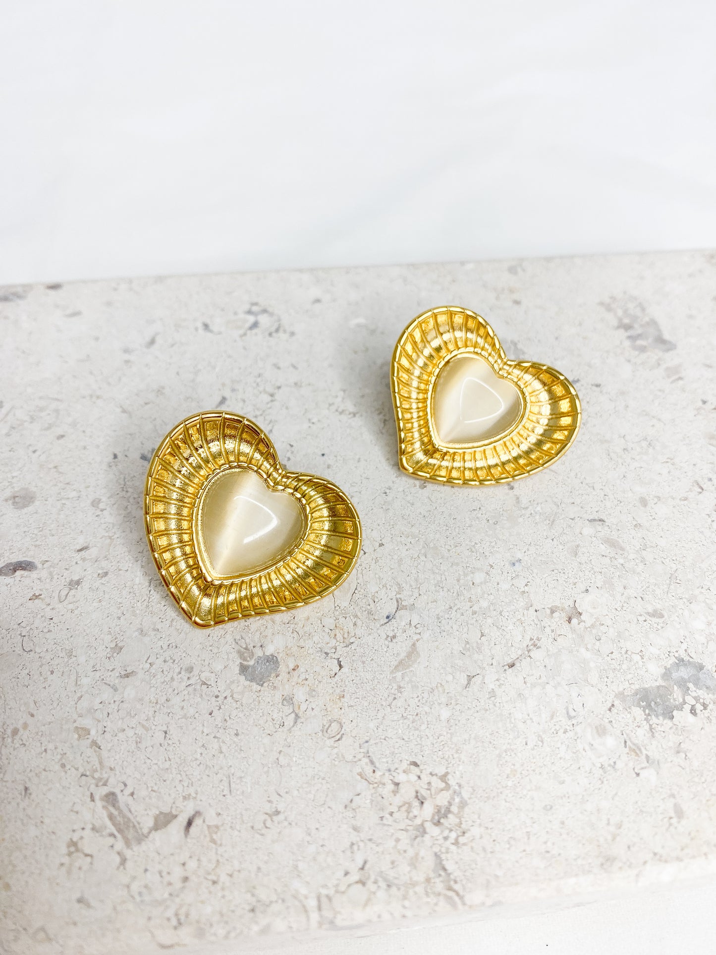 Gold Heart Earrings