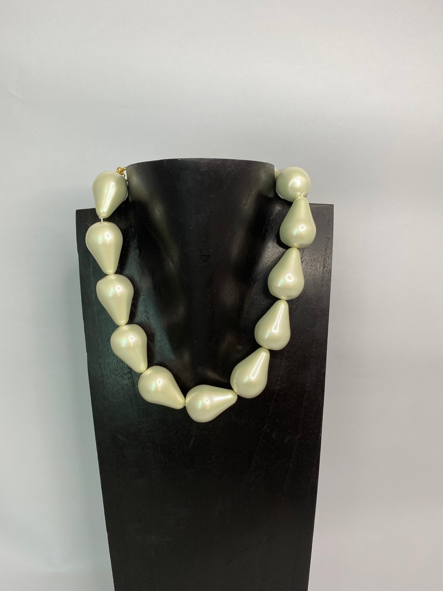 14K Gold Plated Large Pearl Necklace