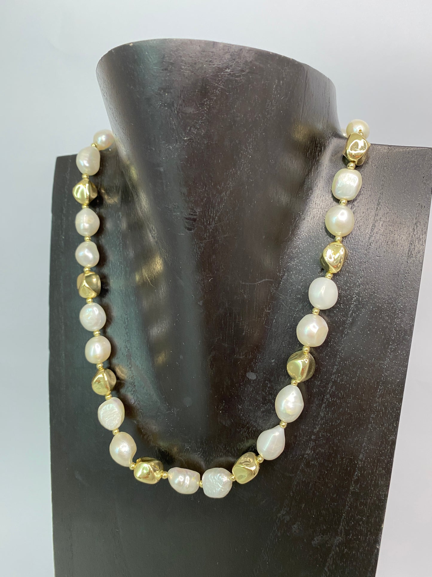 14K Gold Plated Pearl Necklace