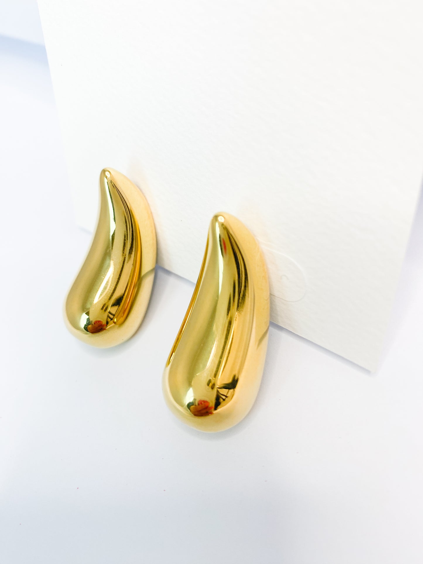 Gold Tear Drop Earrings