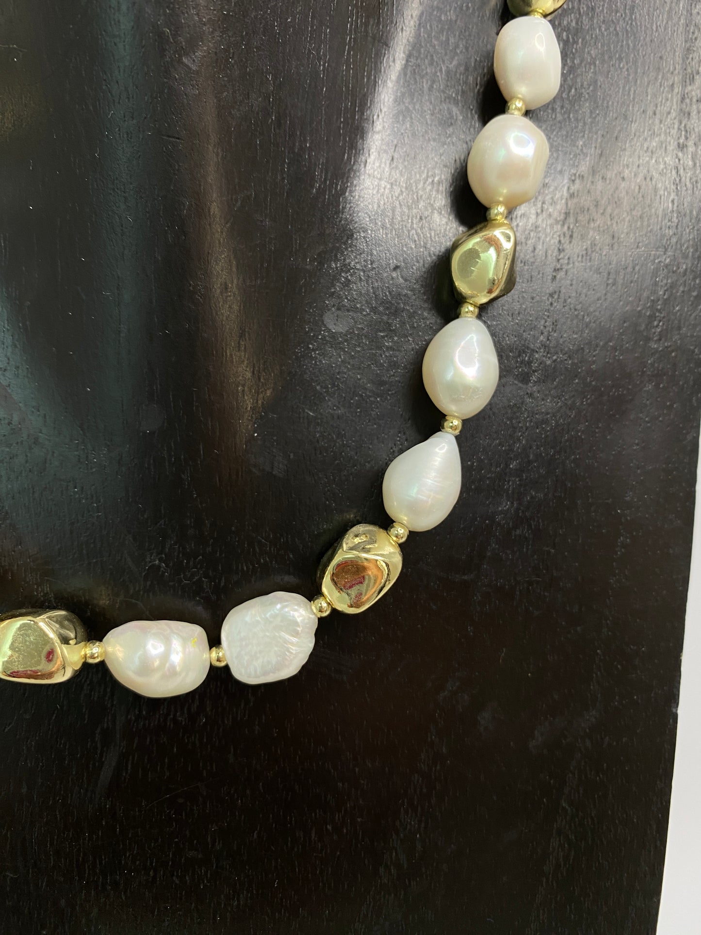 14K Gold Plated Pearl Necklace
