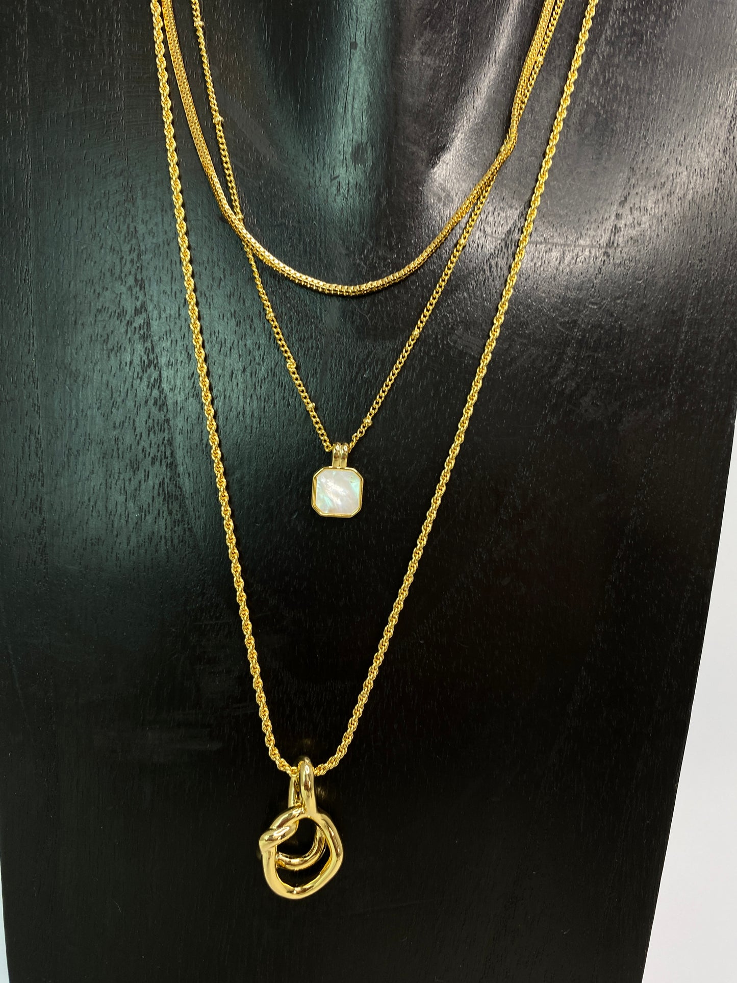 14K Gold Plated 3 Layers Necklace