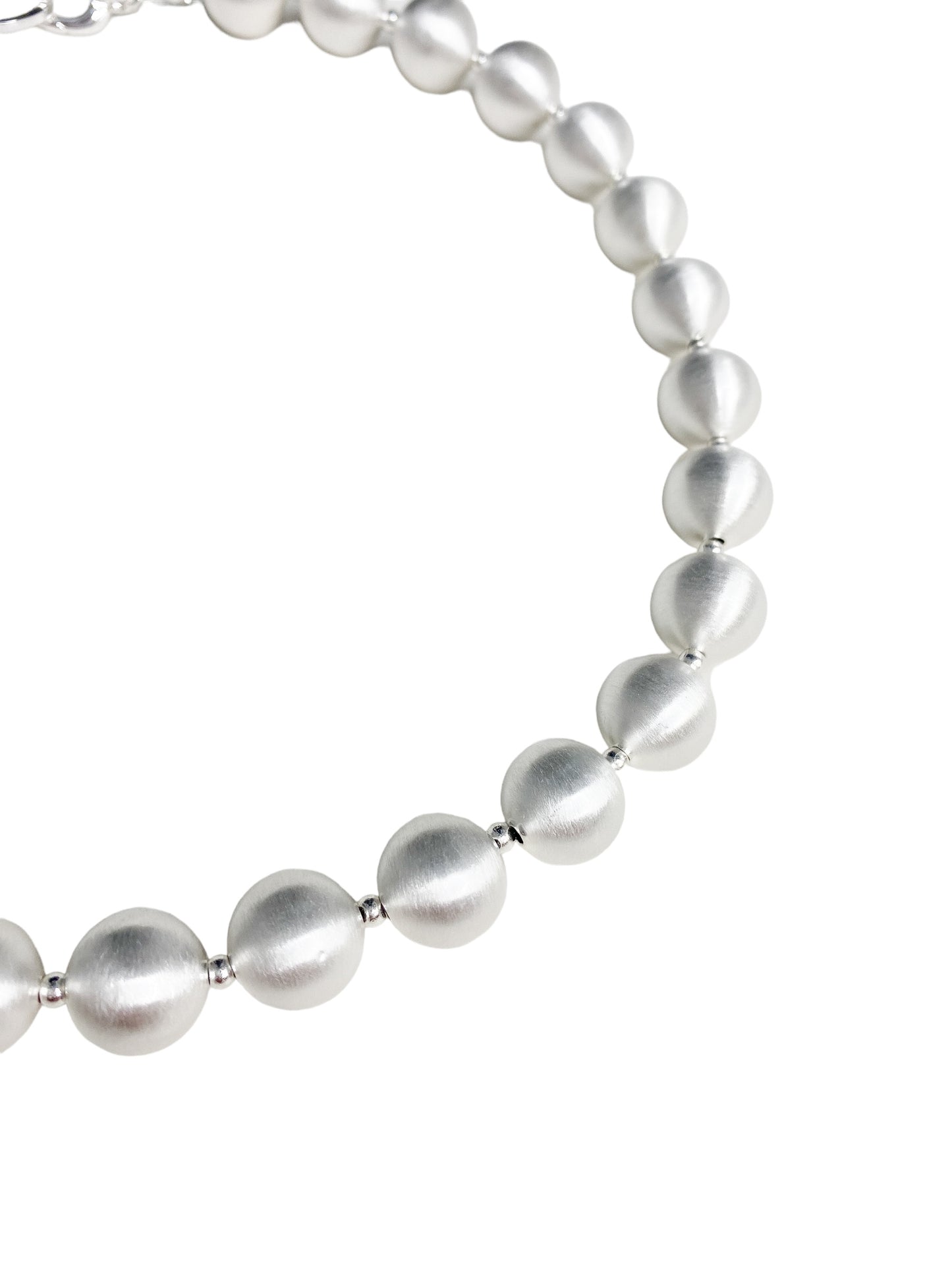 Silver Beaded Necklace