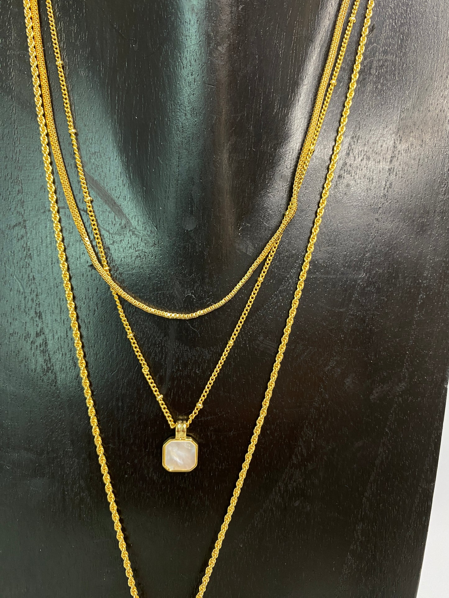 14K Gold Plated 3 Layers Necklace