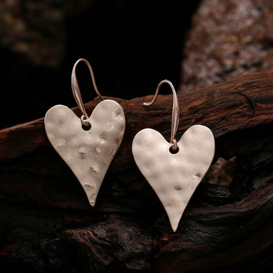 Rose Gold Heart Earrings