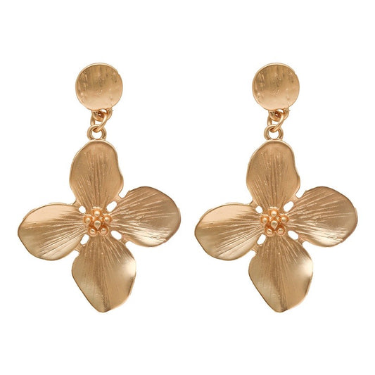 Gold Flower Earrings