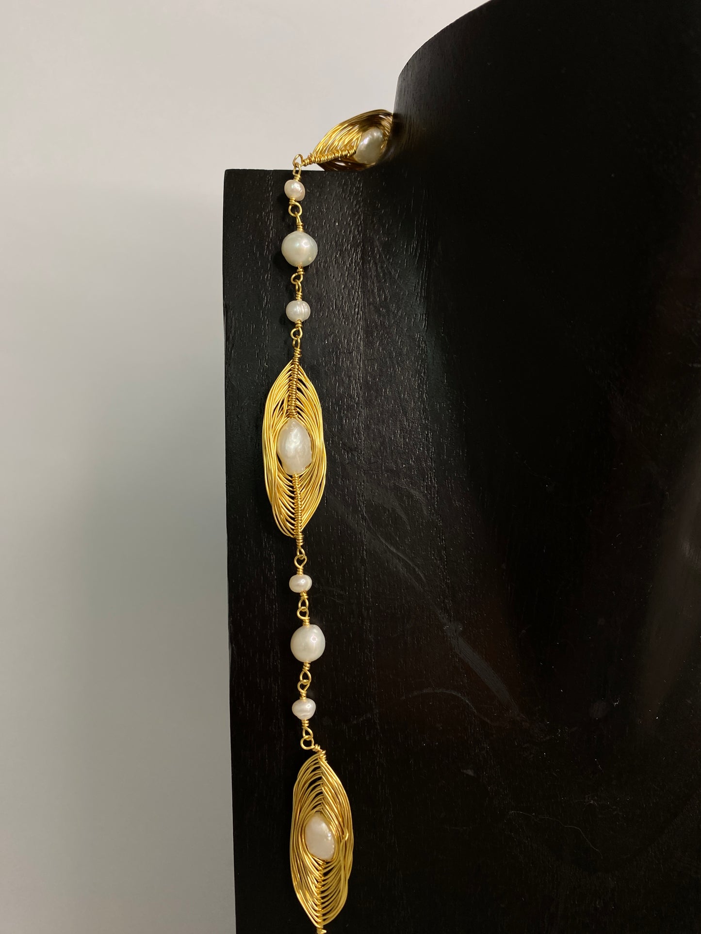 14K Gold Plated Pearl Necklace