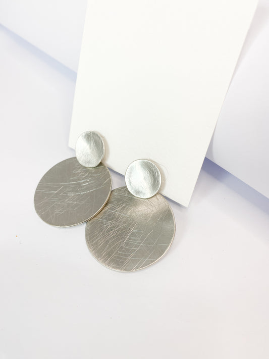 Silver Drop Clip On Earrings