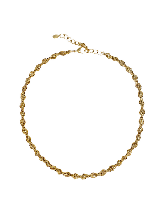 Gold twisted necklace