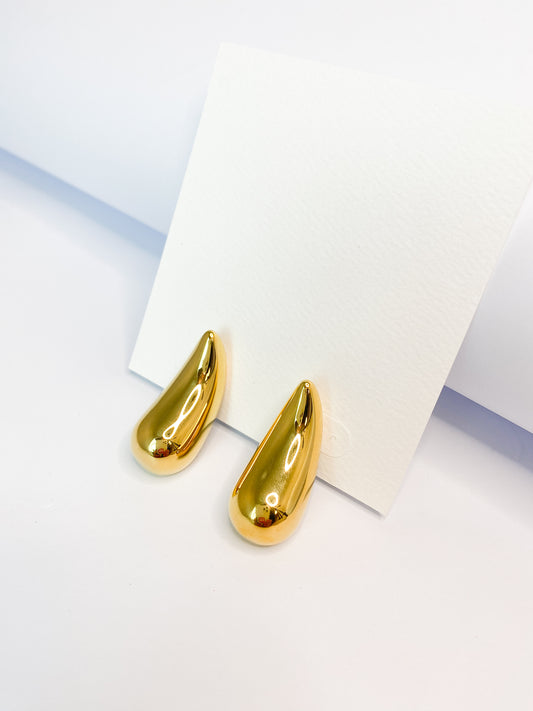 Gold Tear Drop Earrings
