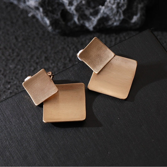 Gold Circle Clip On Earrings