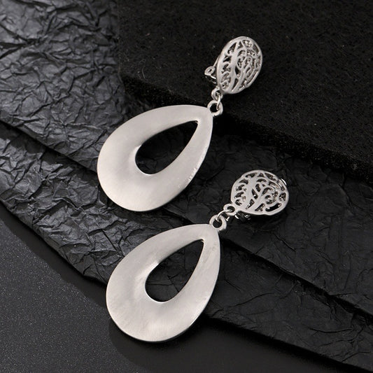 Silver Circle Clip On Earrings