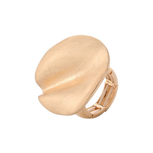 One Size Fits All Gold Ring Rhinestones