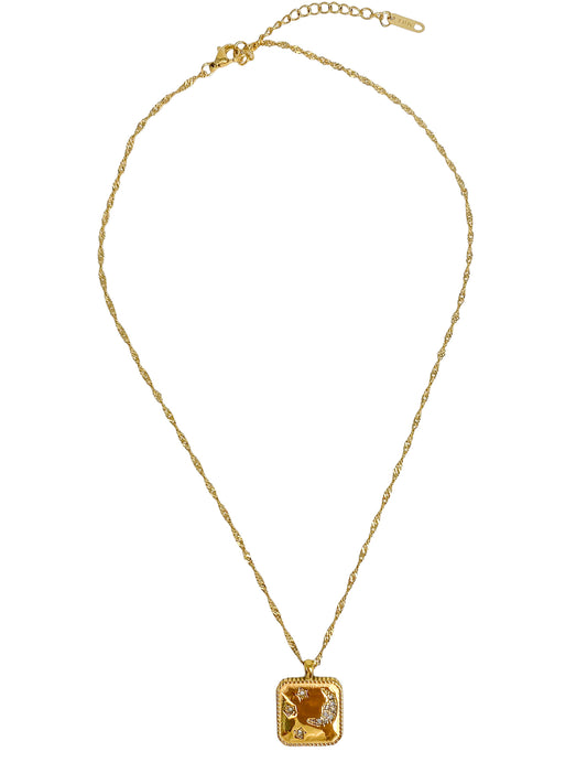 Star Moon Gold Necklace