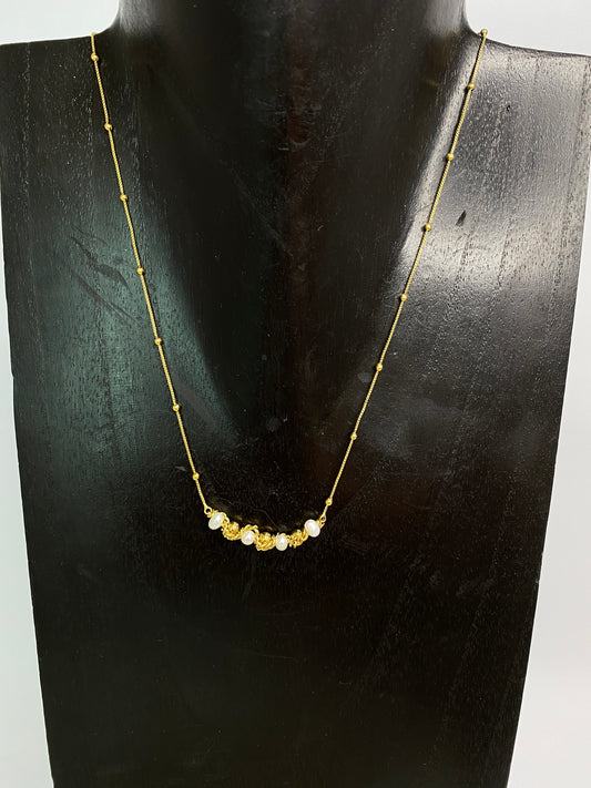 14K Gold Plated Pearl Necklace